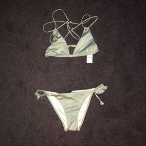 PACSUN, Greenish Blue Shimmer Bikini
